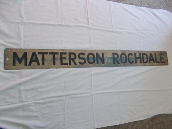 Image 1 of Rare Matterson Rochdale tin Crane sign Man Cave Garage shed