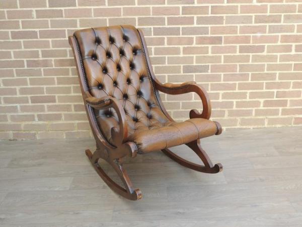 Image 5 of Vintage Brown Rocking Chair (UK Delivery)
