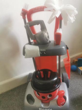 Image 1 of Henry working mini hoover and cleaning set