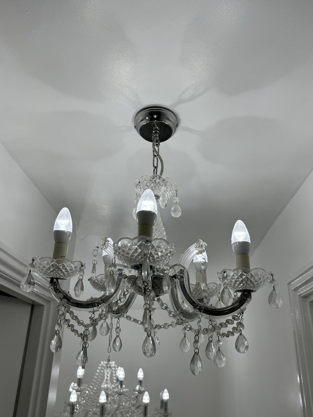 Preview of the first image of Smaller hanging chandelier ceiling light.