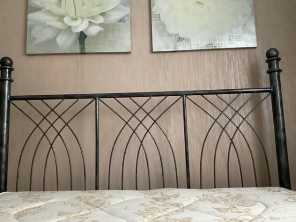 Image 3 of Metal Double Bed Frame in Dark Grey