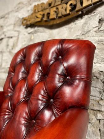 Image 7 of Laura Ashley Lancaster Red Leather Armchair
