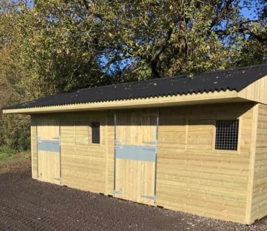 Image 3 of 24x12 Static Double Stable - Timber Stable for Sale