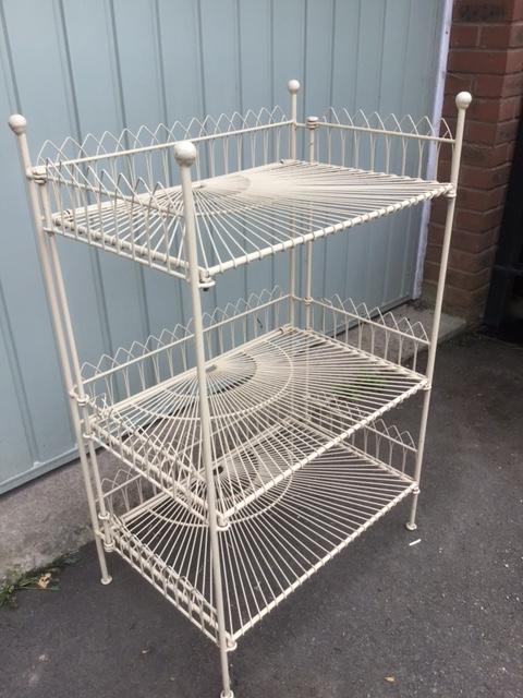 Preview of the first image of QUALITY MARSTON & LANGINGER FOLDING IRON/WIREWORK SHELF UNIT.