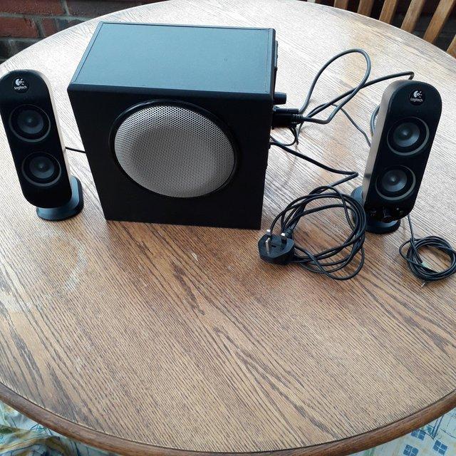 Preview of the first image of Logitech X-230 Speaker set for laptop or tv.