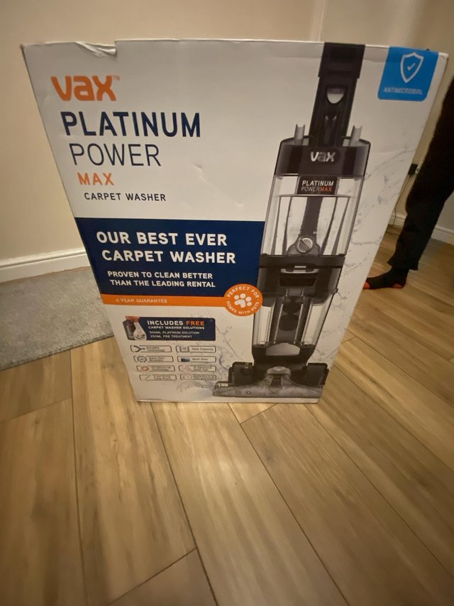 Preview of the first image of Vax platinum power max carpet cleaner.