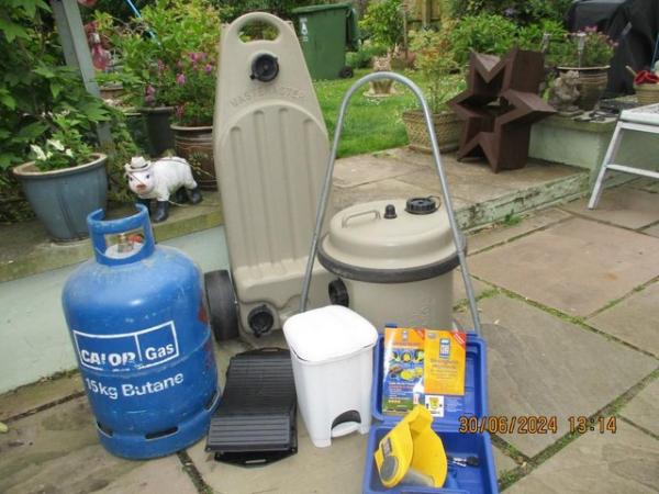 Image 1 of Aqua roll water carrier, wastemaster, hitch lock etc
