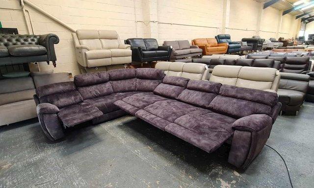 Image 9 of Radley Decent charcoal fabric electric recliner corner sofa