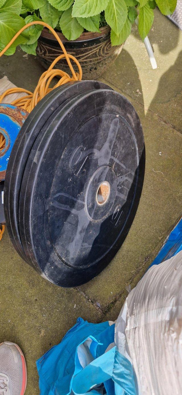 Preview of the first image of Bumper plates 80kg in total.