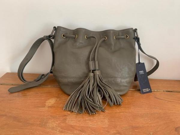 Image 3 of M&S Collection Leather Tassel Duffle Bag