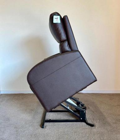 Image 9 of ELECTRIC RISER RECLINER CHAIR BROWN LEATHER CHAIR ~ DELIVERY