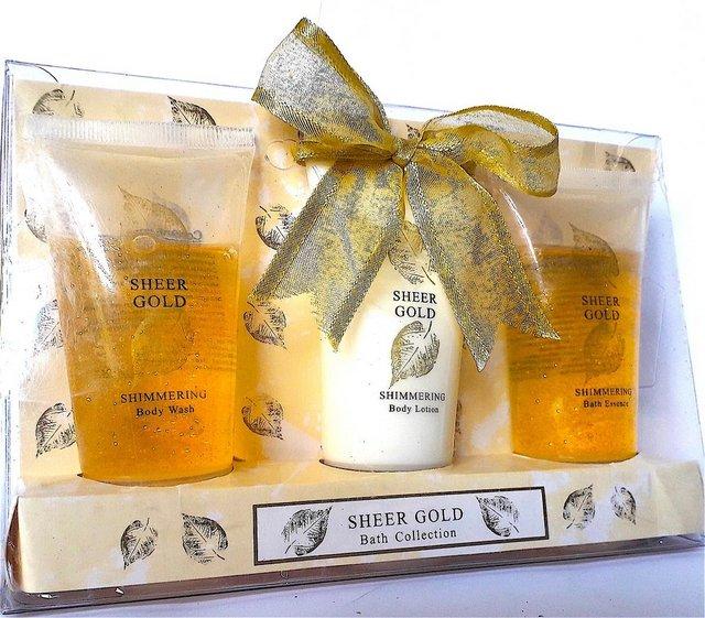 Preview of the first image of UNUSED GIFT * SHEER GOLD Set of 3 - Wash, Lotion, Essence.