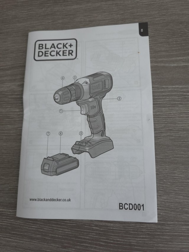 BRAND NEW IN BOX BLACK AND DECKER CORDLESS DRILL £40 NO OF — photo 3 of 3