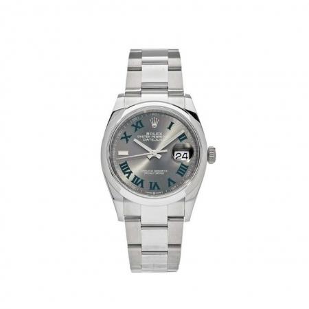 Image 3 of Rolex Datejust 126200 Wimbledon stainless steel state dial (