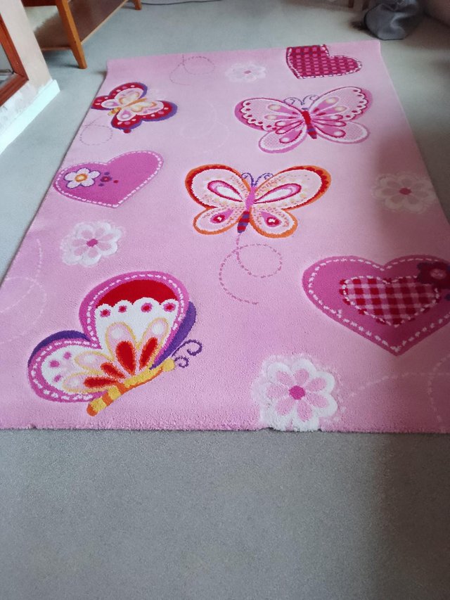 Preview of the first image of PINK BEDROOM RUG - IDEAL FOR GIRLS BEDROOM.