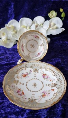 Image 4 of Ridgway Union Wreath Shape teacup and saucer