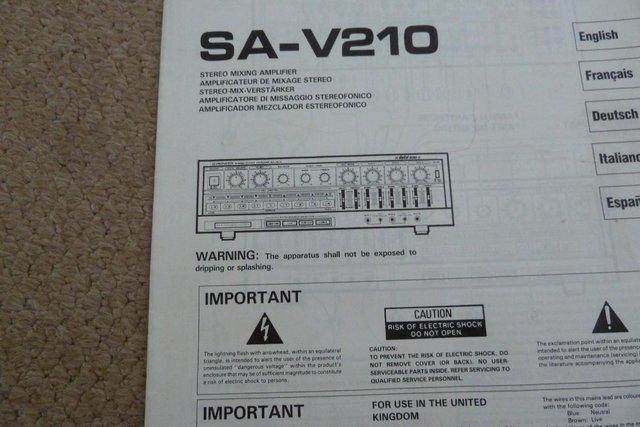 Image 3 of Pioneer SA-V210 Stereo Mixing Karaoke Amplifier Original Ins