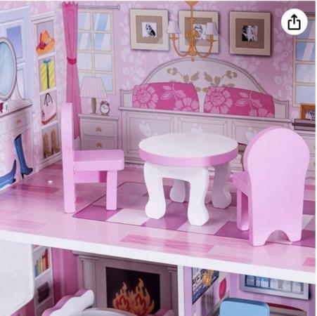 Image 2 of Wooden Kids Doll House All in 1 With Furniture & Staircase P