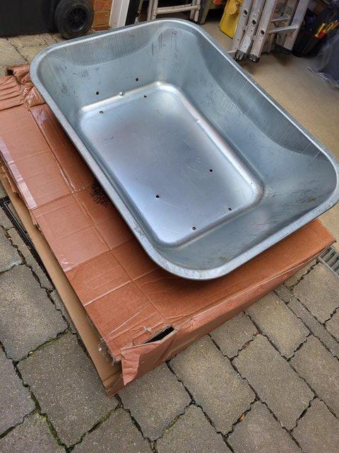 Preview of the first image of Brand New Steel Plated Wheelbarrow Tray.