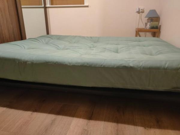 Image 2 of King Size Senza Bed Frame and Futon Mattress