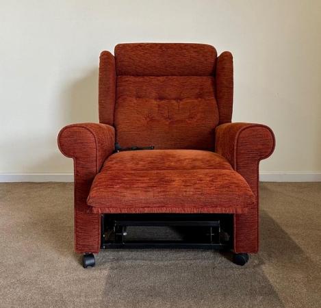 Image 8 of LUXURY ELECTRIC RISER RECLINER TERRACOTTA CHAIR CAN DELIVER