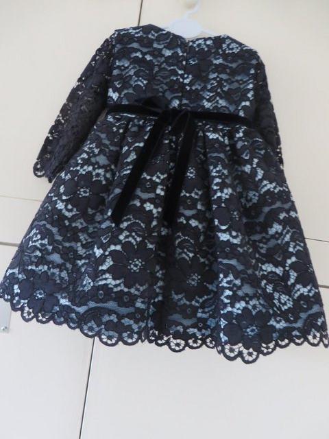 Preview of the first image of Navy lace dress suitable 12.18 months.