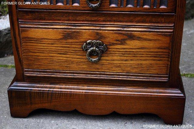 Image 26 of A PAIR OF OLD CHARM LIGHT OAK BEDSIDE CABINETS LAMP TABLES
