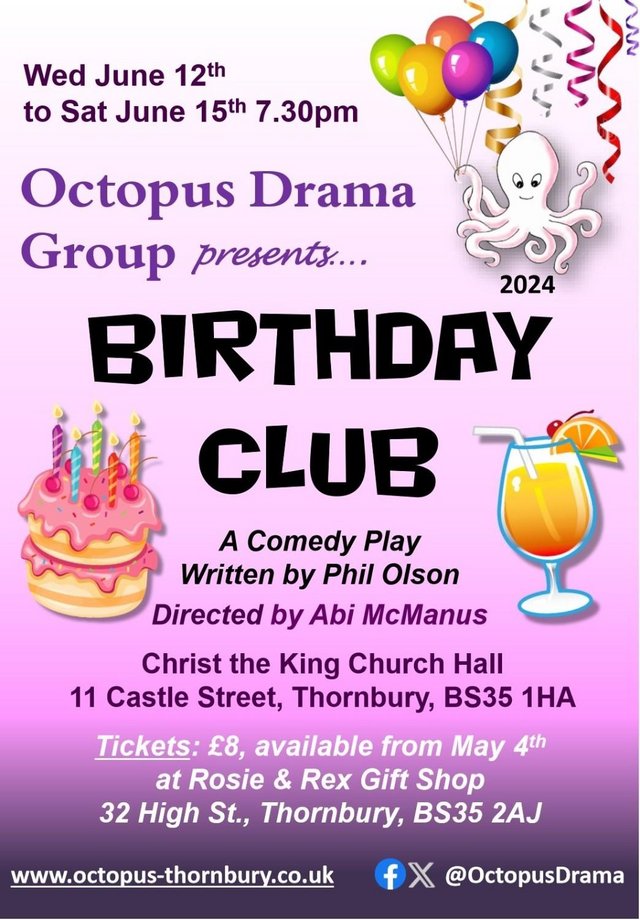 Preview of the first image of Birthday Club - comedy play, suitable for 16+.