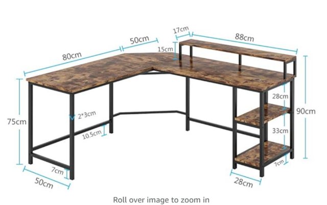 Image 2 of Rustic style corner desk for sale