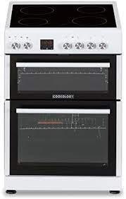 Preview of the first image of COOKOLOGY NEW 60CM CERAMIC ELECTRIC COOKER-DOUBLE OVEN-WHITE.