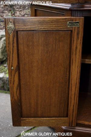 Image 31 of OLD CHARM LIGHT OAK CANTED CHINA DISPLAY CABINET STAND UNIT