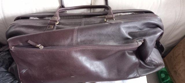 Image 3 of Vintage Gladstone Bag Brown Leather