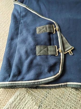 Image 8 of Masta pony 5' 3" blue fleece rug