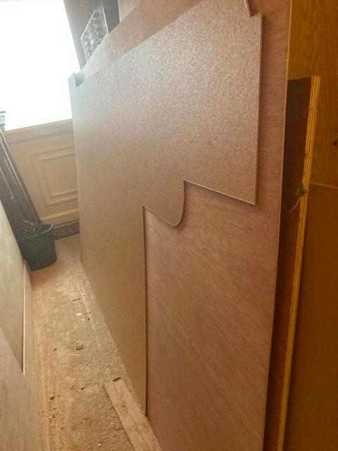Preview of the first image of 3mm Caravan board/panel 3 ply Cream Elgin-A 213.5 x 114 cm.