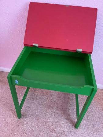 Image 3 of A Childs Wooden Desk and Stool