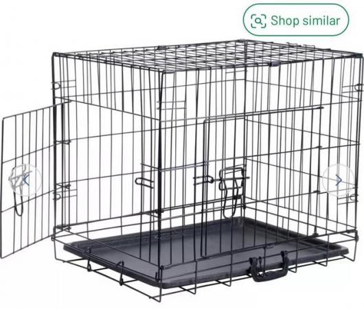 Image 3 of Small Foldable Dog Pet Crate 2 Door