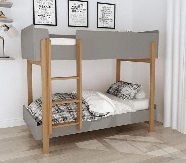 Preview of the first image of HERO GREY BUNK BED WITH WINCHESTER MATTRESSES.