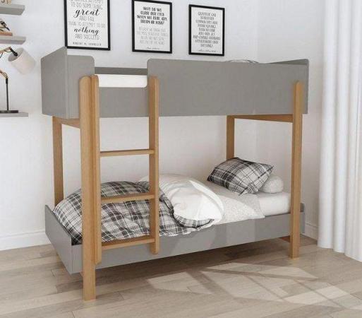 Image 1 of HERO GREY BUNK BED WITH WINCHESTER MATTRESSES