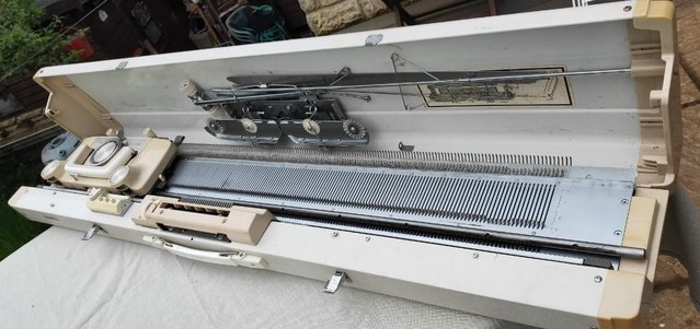 Preview of the first image of Vintage Empisal Knitmaster 323 Knitting Machine, winder wool.