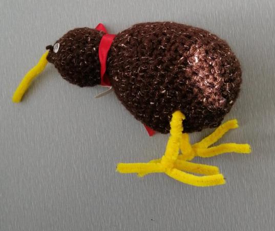 Image 2 of A Small Knitted Kiwi Soft Toy from New Zealand.