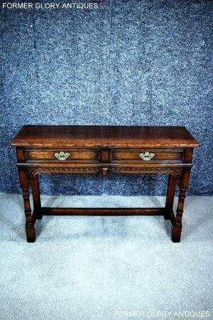 Image 52 of TITCHMARSH & GOODWIN OAK LAMP PHONE HALL CONSOLE TABLE STAND