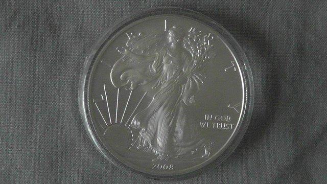 Image 4 of Four Genuine US Silver Eagles For Sale as one lot.