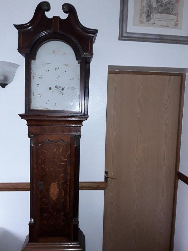 Preview of the first image of Grandfather Clock 1860 long case made in bridgnorth Shropshi.