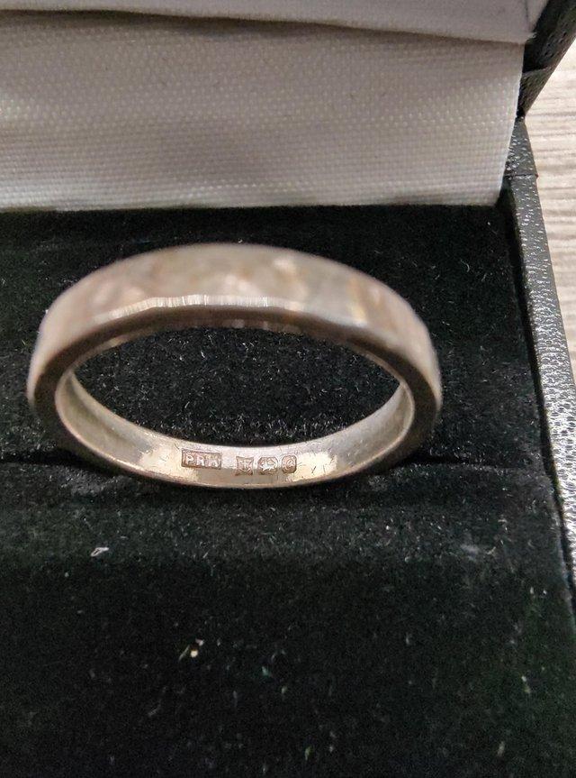 Preview of the first image of LADIES SILVER RING FULLY HALLMARKED SIZE M1/2 COMPLETE WITH.