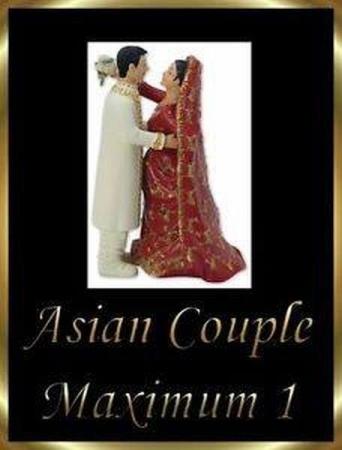 Image 1 of Asian couple wedding cake topper brand new! bride & groom