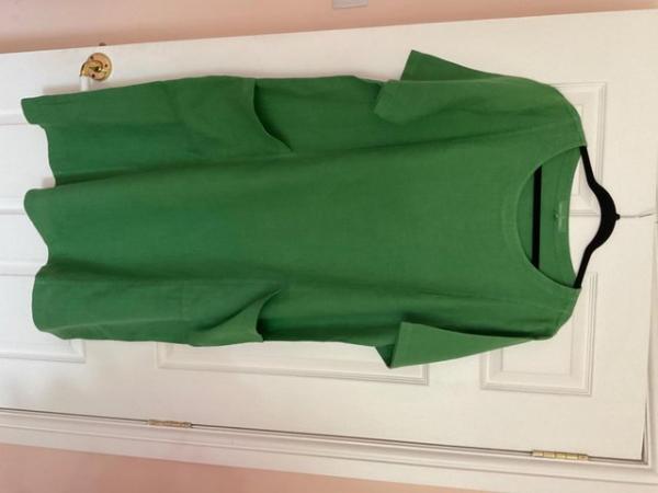 Image 1 of Sea salt green linen dress
