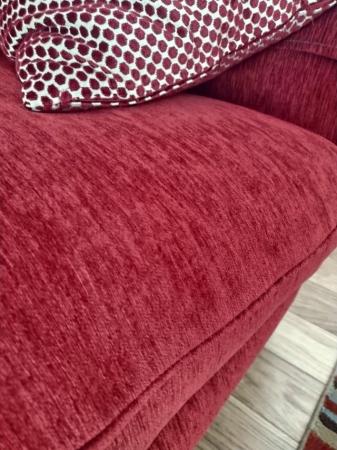 Image 1 of Sofas and Stuff Large Comfortable Red Scatterback Sofa - VGC