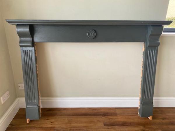 Image 3 of Wooden Fire Surround and mantlepiece
