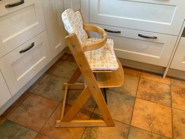 Image 2 of REDUCED - “Adjust with Me” Baby/Child Wooden High Chair