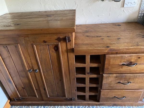 Image 2 of Solid pine free standing kitchen unit .